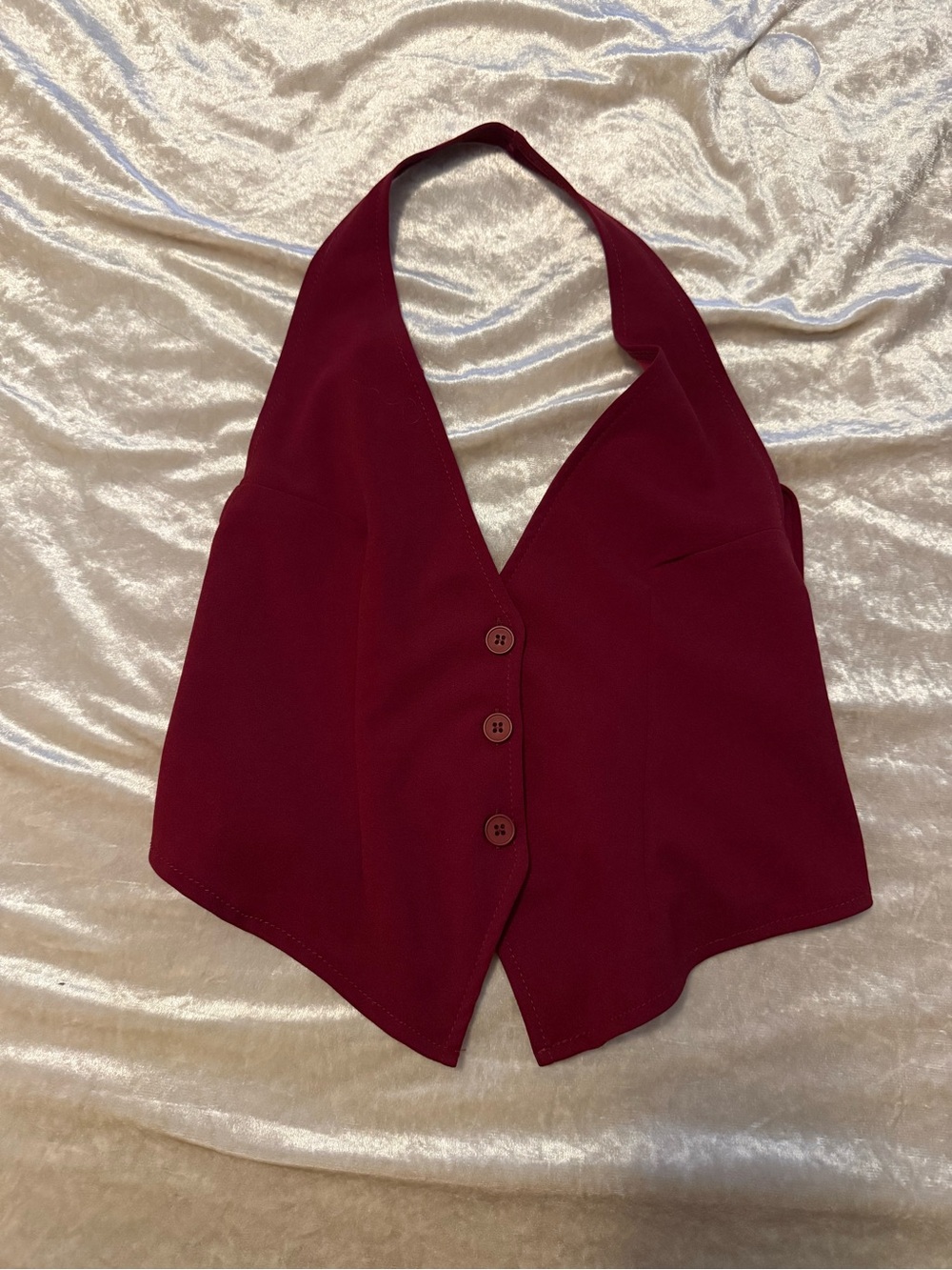 Wine red vest top